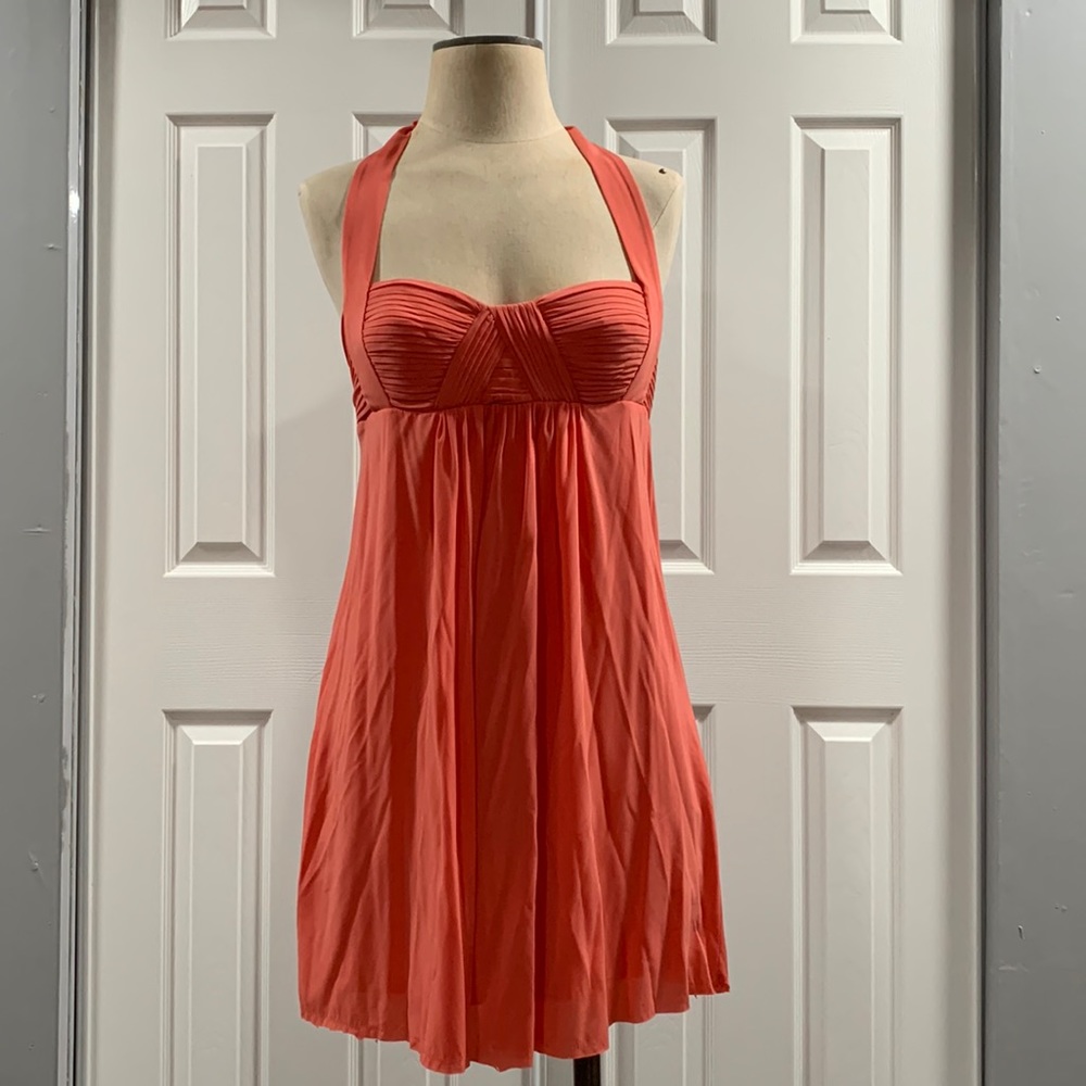 BCBG vintage babydoll dress 90s - coral pink - comes with inside slip